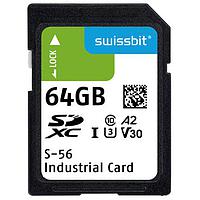 Swissbit SFSD064GL1AM1TB-I-IK-21P-STD Memory Cards Industrial SD Card, S-56, 64 GB, 3D PSLC Flash, -40C to +85C