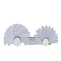 Thread pitch gage set used for checking screw and thread profiles