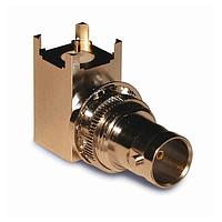 Amphenol RF 112804 PCB Connectors RA BNC BLKHD RECEP PCB MOUNT, 75 OHM