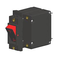 Carling Technologies A12-B0-34-630-131-E Hydraulic-Magnetic 30A 2 POLE .250 QC FLAT ROCKER RED