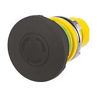 EAO 46-2736.1910.000 Round Actuator, oe 22.3 mm, oe 40 mm, mushroom-head, non illuminative, Black, Plastic, opaque, round, Yellow, Plastic, IP65, IK03, Twist to unlock