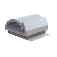 Essentra Components KKDL-8-RT D-Style Clip,Locking,Adh Mnt,Grey,7/32 in Hld