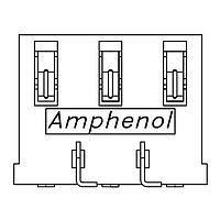 Amphenol Commercial Products BC7350R03001 Battery Connectors S2a.3 PIN BATTERY CONNECTOR