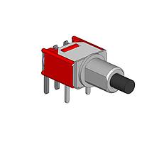 Dailywell 8MS8P1B06M6QES Pushbutton Switches Sub-miniature Pushbutton SPDT switch on-mom right angle pc thru-hole