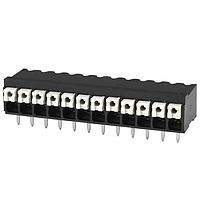 Same Sky (formerly CUI Devices) TBLH10-350-12BK Fixed Terminal Blocks Terminal block, screwless, High Temp, 3.5, Horizontal, 12, Black w Gray Button