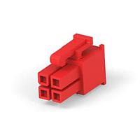 AMP Connectors - TE Connectivity 2029094-4 Headers & Wire Housings 4 POS RECPT UL-94-V0 RED