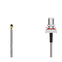 GCT (Global Connector Technology) CAB576RF-0100-A-1-E RF Cable Assemblies I-Pex MHF I2RPSMA STRJck R Mt stnlss IP68/69 EPDM ORing 6GHz 100mm 1.13mm Cbl