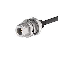 HUBER+SUHNER 24_N-50-3-47/199_NE Coaxial Connectors Stainless steel 316L N straight bulkhead cable jack(f)