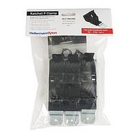 HellermannTyton 151-01672 Ratchet Clamp Ratchet P-Clamp, 0.76 - 1.42" Bundle Dia, 180 Short, 0.26" Hole Dia, PA66HIRHSUV/ST/ZN, Black, 3/bag