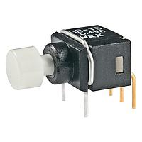 NKK Switches GB15AH-XB Pushbutton Switches SPDT ON-(ON) R/A WHITE CAP