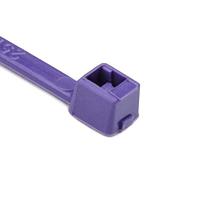 HellermannTyton 111-01935 Cable Ties Cable Tie, 4" Long, UL Rated, 18lb Tensile Strength, PA66, Purple, 100/pkg