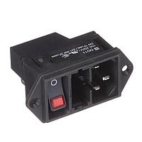 Schurter DD11.0113.1111 Inlets Red illumination QC 10A No Drawer