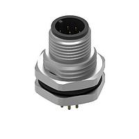 Wurth Elektronik 643250100608 Plugs WRCIRC M12 Screw Coding A Panel PCB Metal Straight with Panel Nut PG9 Male connector, polarity 8