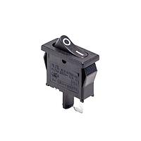 E-Switch RD11131121 Power Rocker Switch 10A 125VAC 4.8mm Tab Off-On Black/Black