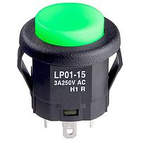 NKK Switches LP0115CMKW015FB Wireless SPDT ON-(ON) 3A GRN ILLUM SNAP-IN MOUNT