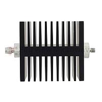 Fairview SA18SMSF50W-10 10 dB Fixed Attenuator SMA Male To SMA Female Directional Up To 18 GHz Rated To 50 Watts With Black Aluminum Heatsink Body