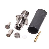 Radiall R143297700 Connectors TNC / STRAIGHT SQUARE FLANGE JACK CRIMP TYPE - CABLE 5/50 D