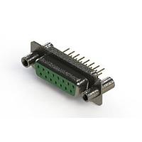 EDAC 628-M15-221-GN4 D-Sub Connectors - Standard Density Vertical Machined D-Sub Connector