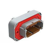 Amphenol SINE Systems ATM15-12PD-BM01 Connectors Str Flng Mnt PCB Rcp 12POS Gry Gld Cont D
