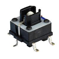 Same Sky (formerly CUI Devices) TS26-68-25-BL-260-SMT-TR Tactile Switches 7.2 x 6.8 mm, 2.5 mm Actuator Height, 260 gf, Surface Mount, SPST, Blue