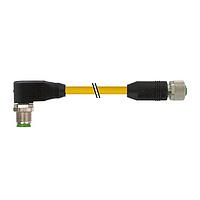 Murrelektronik 7700-40201-1500500 Sensor Cables / Actuator Cables M12 male 90 / M12 female 0, TPE 4x18AWG ye UL/CSA, ITC/PLTC 5m