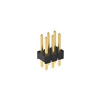 Amphenol Commercial Products G800LS593018S2HR Pin Strip Pin Header 2.54mm Pitch STR,2x3Pin,FULL G/F,NY6T,6.1mm*2.5mm*3.0mm