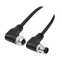 Mueller CL4BD07M005 Sensor Cables / Actuator Cables L-Coded M12 4-Position Male Right Angle to Female Right Angle 16 AWG 5M