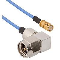 Amphenol SV Microwave FSSMP-047-MRSMA-180 RF Cable Assemblies SMP Straight F  SMA R/A M 18"Cable