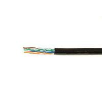 Alpha Wire 74009 BK002 Networking 22 AWG 4 Pair Rugged Tray Rated Cat5e Ethernet Cable, 500ft Spool Black