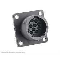 Eaton Souriau-Sunbank UTSX01492PY Receptacles Square flange receptacle, without backshell, for 12 male contacts, IP68/69K, keying Y