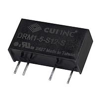 CUI Inc DRM1-12-D5-S Isolated dc-dc isolated, 1W, 10.8-13.2 Vdc input, +/-5 Vdc, +/-0.1 A, single regulated output, SIP
