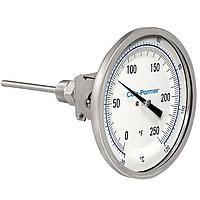Cole parmer EW-90590-90 Adjustable-Angle Industrial Silicone-Filled Bimetal Thermometers (-20-120°C; 2½”Stem; 5"Dial)