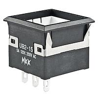 NKK Switches UB215KKW01N Pushbutton Switches SPDT ON(ON) SOLDER LUG BODY ONLY 6A