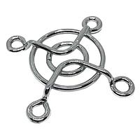 Qualtek Electronics 08346 Guard 30mm Wire Form Fan Guard, Bright Nickel Chrome Finish