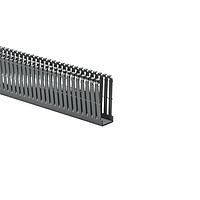 HellermannTyton 184-13000 High Density Slotted Wall Wiring Duct High Density Slotted Wall Wiring Duct, 1" x 3", Non-Adhesive, PVC, Gray, 30ft/Box
