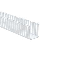 HellermannTyton 181-34007 Slotted Wall Wiring Duct Slotted Wall Wiring Duct, 3" x 4", Non-Adhesive, PVC, White, 120ft/Carton