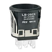 NKK Switches LB26CKW01 Pushbutton Switches DPDT On-On ROUND