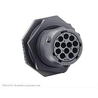 Eaton Souriau-Sunbank UTSX71492SW Receptacles Jam nut receptacle, without backshell, for 12 female contacts, IP68/69K, keying W