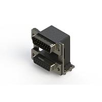 EDAC 663-015-264-040 Dual Port D-Sub Connectors Right-angle Dual Port D-Sub Connector