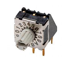 Same Sky (formerly CUI Devices) RDS-16S-74R45A-508-D DIP Switches Rotary DIP Switch, 7.4mm, 4.5mm actuator, 16 pos, Rt ang, 5.08mm pitch,TH