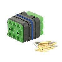 Eaton Souriau-Sunbank 8MQ2M9910PDES Modular Connectors - Push Pull MQuick module, sealed, with male crimp contacts, delivered with cap