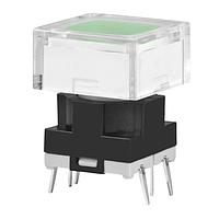 NKK Switches JB15HBPF-JF Tactile Switches SPST ILLUM EXT GRN