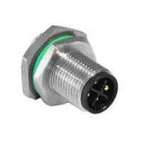 Bulgin PXMBNI12RPM04TFLM16001 Straight M12 T-Code 4P/M Rear Fastened Conne