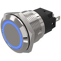 EAO 82-5151.0124 Anti-Vandal 82-5151.0124.indicator.-.19 mm.stainless steel.flush/flat.ring.blue.24 V.soldering terminal