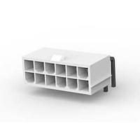 AMP Connectors - TE Connectivity 1-1586041-2 Shrouded RA HDR W/O PEGS 12P