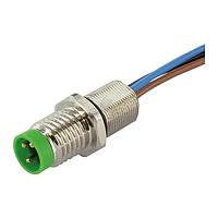 Murrelektronik 7000-08553-9700050 Connectors M8 male receptacle front mount incl. nut, wires PP 3x0,25 0,5m