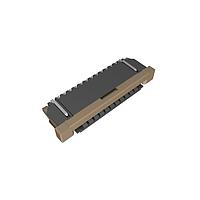 Amphenol FCI SFW12R-3STAE1LF Board Mount 1.00mm Flex Connector, SFW-R series, 12 Position, Bottom side Contact, Side Entry Surface Mount ZIF Connector, Lead Free, with Cable Lock, Selective Gold plated Terminals with Tin-plate Solder-tail.