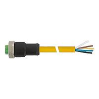Murrelektronik 7700-A4021-UBC1000 Connectors Mini (7/8) 4 pole, Female 0 w/ Cable, PVC 4x16 AWG ye UL/CSA, STOOW 10m