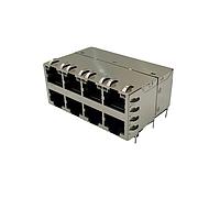 Adam Tech MTJG-8-88JX1-V-FSG-PG-L16-M310C Modular GANGED 8 POSITION MODULAR JACK,