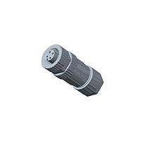 Amphenol LTW MSAS-05BFFC-SL7001 Sensor Cables / Actuator Cables M12 Circular Metric Connector, A Code, Metal, 4A, 05 pins, Female Connector, Female Contact, Straight, Screw Thread, Field Installable, F4.0 - F7.5mm, IP67 Mated